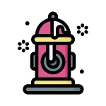 Fire Firefighter Hydrant Protection Security SVG Icon